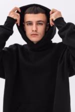 Худи оверсайз утепленный U0404-Black UNISEX - Зображення 7