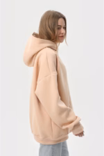Худи оверсайз утепленный U0404-Cream UNISEX - Зображення 5