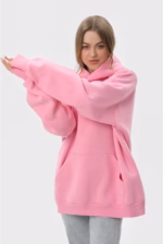 Худи оверсайз утепленный U0404-Pink UNISEX - Зображення 5