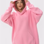 Худи оверсайз утепленный U0404-Pink UNISEX