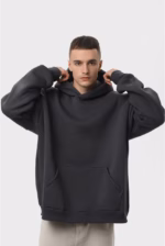 Худи оверсайз утепленный U0404-Dark Grey UNISEX - Зображення 10