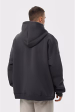 Худи оверсайз утепленный U0404-Dark Grey UNISEX - Зображення 3