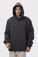 Худи оверсайз утепленный U0404-Dark Grey UNISEX - Зображення 7